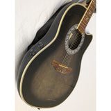 Belcat SOV-700 Acoustic Electric Guitar Bowlback Black Rosewood Ovation Celebrity CC57 Handcrafted Leather Strap Korea