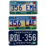 Lot 356 EMH MEADE 356 LAE PULASKI RDL 356 WEBSTER Kentucky License Plate Porsche