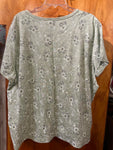 26/28 Floral Short Sleeve Top Comfortable and Stylish