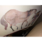 MAKE OFFER 59X37 Carol Grigg "She Walks With Horses" Watercolor Print Framed Artwork