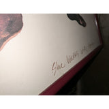 MAKE OFFER 59X37 Carol Grigg "She Walks With Horses" Watercolor Print Framed Artwork