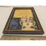 Vintage Framed "Somebody Cares" Poem Print Art Nouveau Design Antique