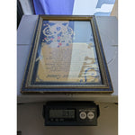 Vintage Framed "Somebody Cares" Poem Print Art Nouveau Design Antique