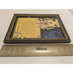 Vintage Framed "Somebody Cares" Poem Print Art Nouveau Design Antique
