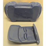 1988 J.L. Lisa & Co. Ceramic Car Cookie Jar Purple Blue Glaze VW Bug Beetle USA