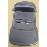1988 J.L. Lisa & Co. Ceramic Car Cookie Jar Purple Blue Glaze VW Bug Beetle USA