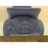 1988 J.L. Lisa & Co. Ceramic Car Cookie Jar Purple Blue Glaze VW Bug Beetle USA