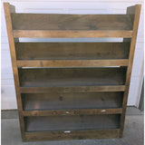 Display Shelf Book Magazine Shoes Rustic Reclaimed Wood Five Tier Rack Handcrafted Farmhouse Furniture