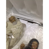 9" The Shepherds and Angel Lamb For Real Life Nativity Series Three Kings Gifts