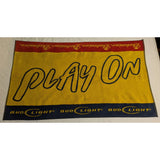 53x30" Bud Light Budweiser Play On Beach Towel 1888 Mills 100% Cotton Yellow Red Blue