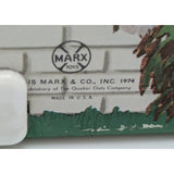 1974 Marx Toy Dollhouse Metal Tin Lithograph Litho 2-Story 5 Rooms 19"x14"x9" USA Made Vintage Doll House