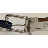 NEW 38-40 L Tommy Hilfiger Reversible Leather Belt Brown/Tan Silver Buckle NWT Tags