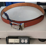 NEW 38-40 L Tommy Hilfiger Reversible Leather Belt Brown/Tan Silver Buckle NWT Tags