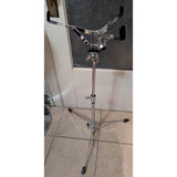 Pearl Chrome Snare Drum Stand Folding Tripod Double Braced Adjustable Heavy-Duty Rubber Feet