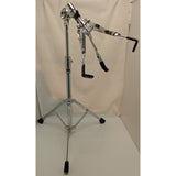 Pearl Chrome Snare Drum Stand Folding Tripod Double Braced Adjustable Heavy-Duty Rubber Feet