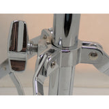 Pearl Chrome Snare Drum Stand Folding Tripod Double Braced Adjustable Heavy-Duty Rubber Feet