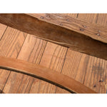 w/TRAY Handle SPLIT AS-IS Woven Wood Picnic Basket By WOV-N-WOOD With Handles