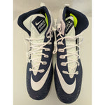 18 Men's Nike White Navy Force Savage Pro TD Football Cleats 880144-411 Shoes