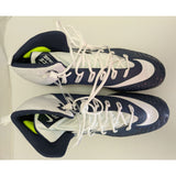18 Men's Nike White Navy Force Savage Pro TD Football Cleats 880144-411 Shoes