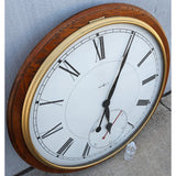 AS-IS HUGE 42" Round Oak Howard Miller 622-525 Wall Clock