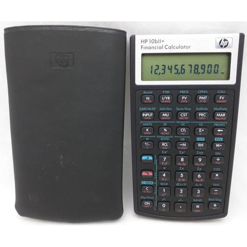 HP 10BII+ FINANCIAL CALCULATOR W/Soft CASE BUSINESS FINANCE
