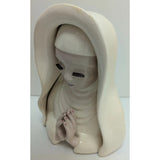 7" Nun Head Vase Planter Vintage Small Religion Religious Christianity Figure Figurine Pottery