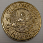2 5/8" Gun Owners Of America United Belt Buckle Eagle Round Gold Tone Club Springfield Virginia Forbes Place