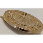 2 5/8" Gun Owners Of America United Belt Buckle Eagle Round Gold Tone Club Springfield Virginia Forbes Place