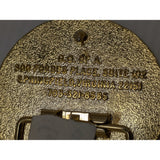 2 5/8" Gun Owners Of America United Belt Buckle Eagle Round Gold Tone Club Springfield Virginia Forbes Place
