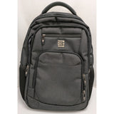 Bruno Cavalli Laptop Backpack USB Charging Port Polyester Grey Design Travel Bag Back Pack