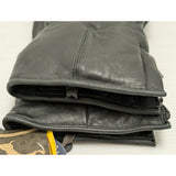 L Jacob Ash Mens Waterproof Italian Leather JA Gloves 40g Thinsulate Insulated Black Large Winter