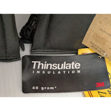 L Jacob Ash Mens Waterproof Italian Leather JA Gloves 40g Thinsulate Insulated Black Large Winter
