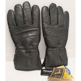 L Jacob Ash Mens Waterproof Italian Leather JA Gloves 40g Thinsulate Insulated Black Large Winter