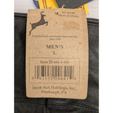 L Jacob Ash Mens Waterproof Italian Leather JA Gloves 40g Thinsulate Insulated Black Large Winter