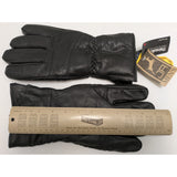 L Jacob Ash Mens Waterproof Italian Leather JA Gloves 40g Thinsulate Insulated Black Large Winter