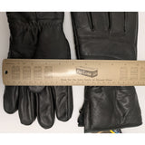 L Jacob Ash Mens Waterproof Italian Leather JA Gloves 40g Thinsulate Insulated Black Large Winter