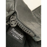 L Jacob Ash Mens Waterproof Italian Leather JA Gloves 40g Thinsulate Insulated Black Large Winter