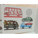 Framed Porsche VW Car Cartoon Art Print Lot 4 Paper 2020 8x10