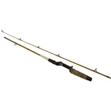 Yellow Johnson Accu-Rod model S4M56, 5'6" Vintage Fishing Rod Spin Casting 2 Pc. Fiberglass Pistol Grip