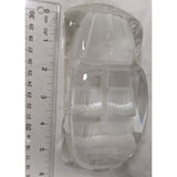 6"L x 2.5"W x 2"T Clear Glass VW Bug Paperweight 1990s Car Beetle Volkswagen Figurine Decor Crystal