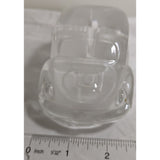 6"L x 2.5"W x 2"T Clear Glass VW Bug Paperweight 1990s Car Beetle Volkswagen Figurine Decor Crystal