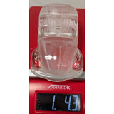 6"L x 2.5"W x 2"T Clear Glass VW Bug Paperweight 1990s Car Beetle Volkswagen Figurine Decor Crystal