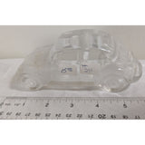 6"L x 2.5"W x 2"T Clear Glass VW Bug Paperweight 1990s Car Beetle Volkswagen Figurine Decor Crystal