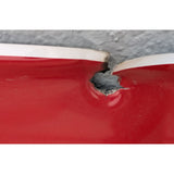 MAKE OFFER 6'X14" Firestone Red & White Tin Metal Advertising Sign Embossed Rectangle Garage Decor