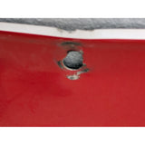 MAKE OFFER 6'X14" Firestone Red & White Tin Metal Advertising Sign Embossed Rectangle Garage Decor