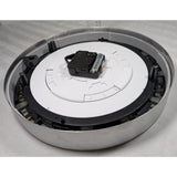 Working 11" Round Black Dial Model 87784 Day & Date Wall Clock Aluminum Frame Quartz HD-1688