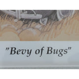 12x30" Arlen Olson Signed Bevy Of Bugs Print 92/500 VW Volkswagen Framed Limited Edition