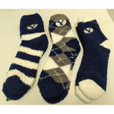 NWOT NEW 3 Pair BYU Socks Women Argyle Soft Fuzzy Brigham Young University Winter Dongel Bay