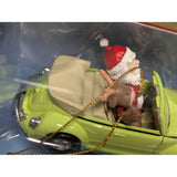 Lime Green 1999 VW Bug Maisto Santa Reindeer Christmas Ornament Volkswagen Die-Cast