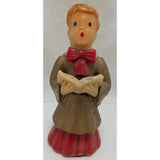7" Gurley Candle Boy Choir Figurine Red Robe Caroler Holiday Christmas 69 cent Vintage